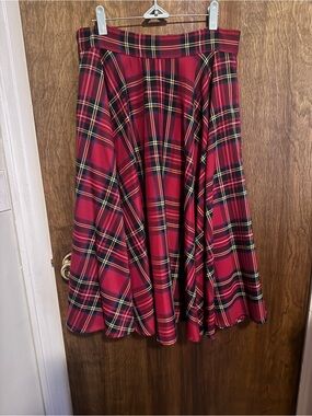 Banned Retro Tartan A-Line Circle Skirt